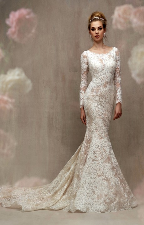 allure long sleeve lace wedding dress