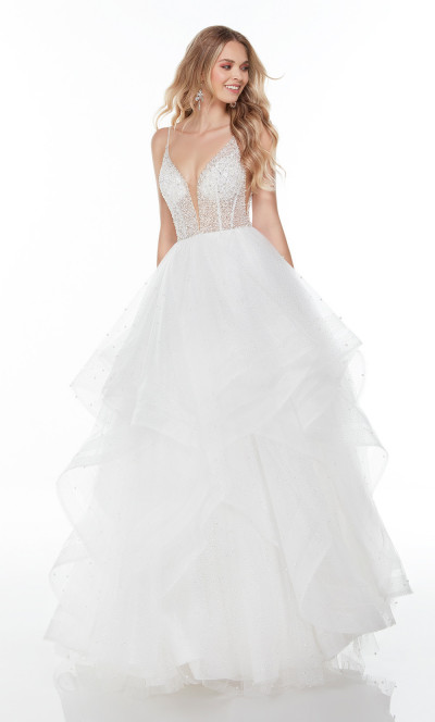 White tulle long prom dress, white tulle formal dress · of girl · Online  Store Powered by Storenvy