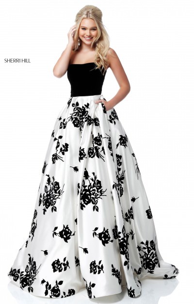 Black And White Long Formal Dresses ...