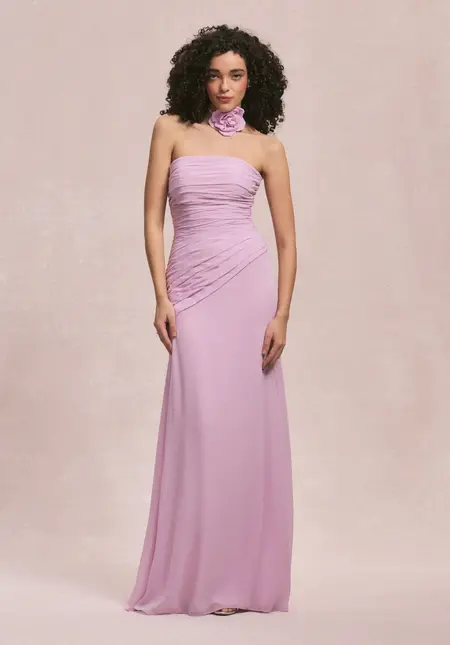 Morilee Asymmetric Dropped Waist Chiffon Bridesmaid Dress, style 31255, bridesmaid dress at The Castle Prom and Bridal in Spartanburg, SC